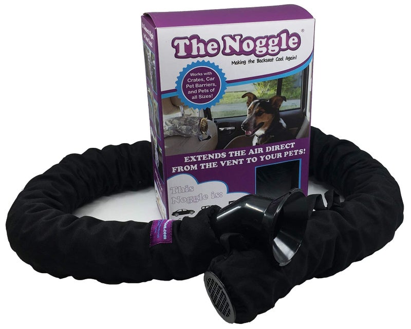 Noggle The Pet Noggle - Extend Hot and Cold Air From Your Dash AC Vent to Pets in the Back Seat - Summer and Winter Vehicle Traveling System to Keep Dogs and Cats Comfortable in the Car - 8ft, Black Ice - Image 1